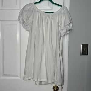 ASOS white tassel dress